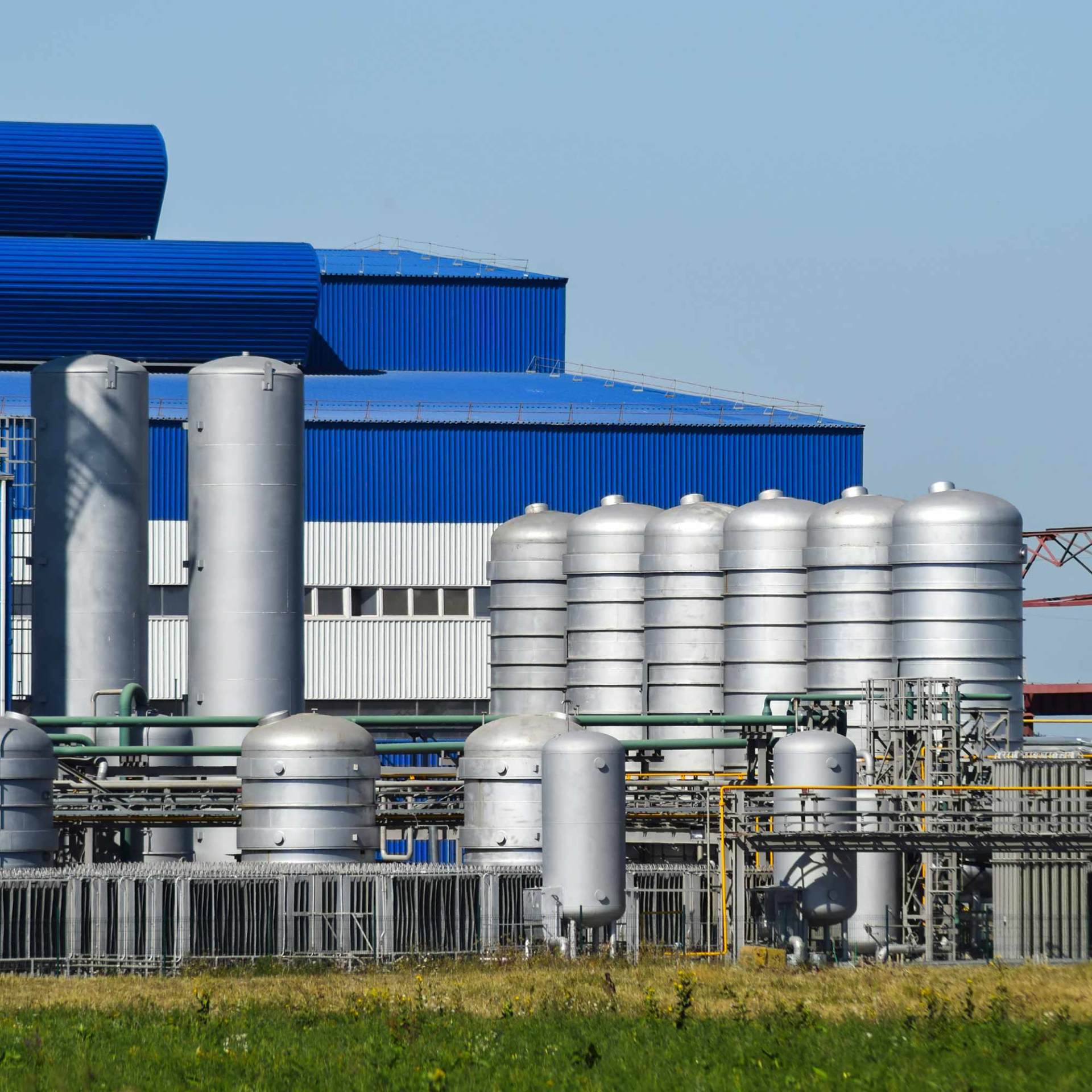 An industrial plant of the kind Beartown Recycling serves with on-site containers