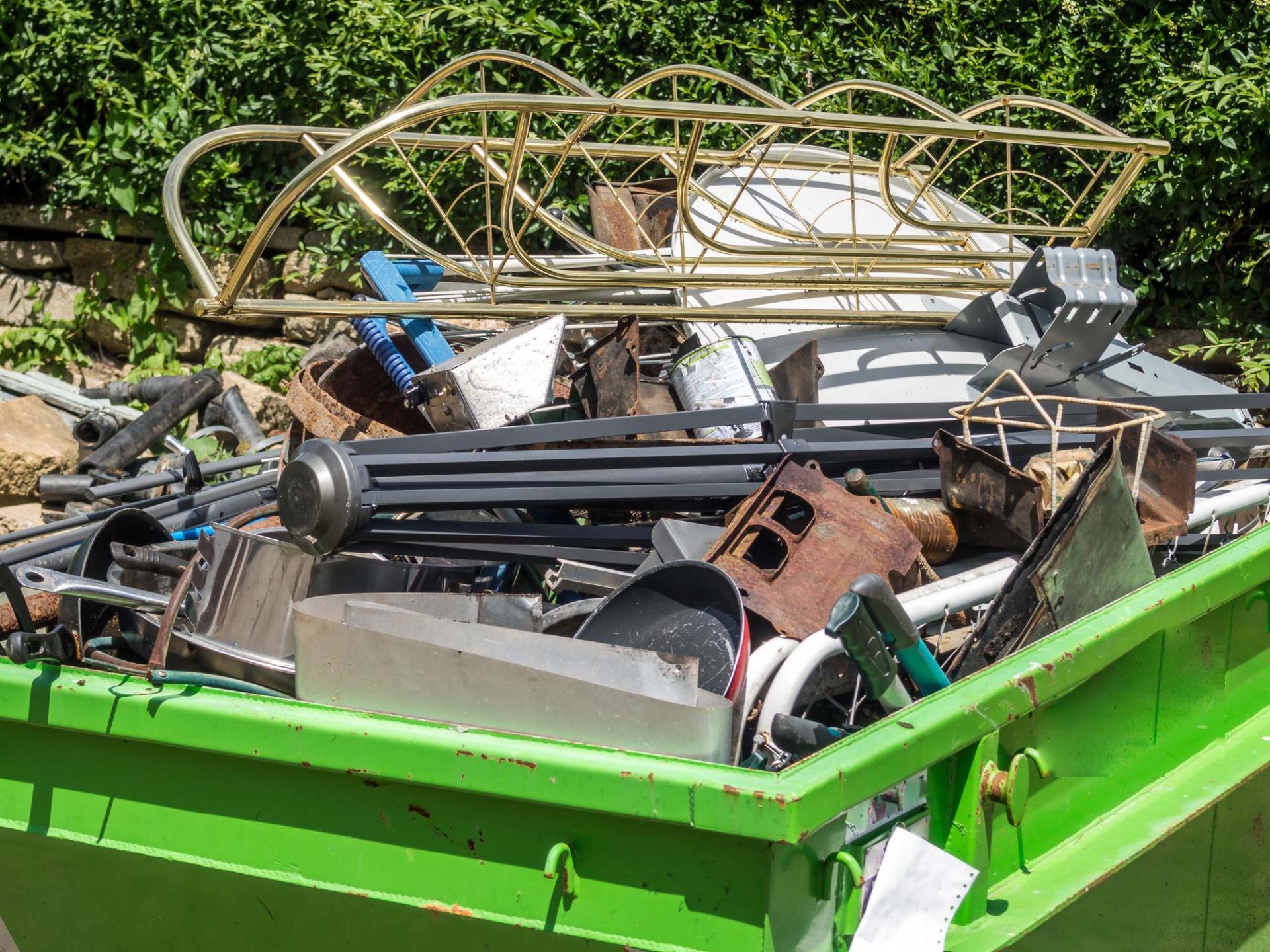 Steel and ferrous scrap sorted for recycling at Beartown Recycling in Narvon, PA